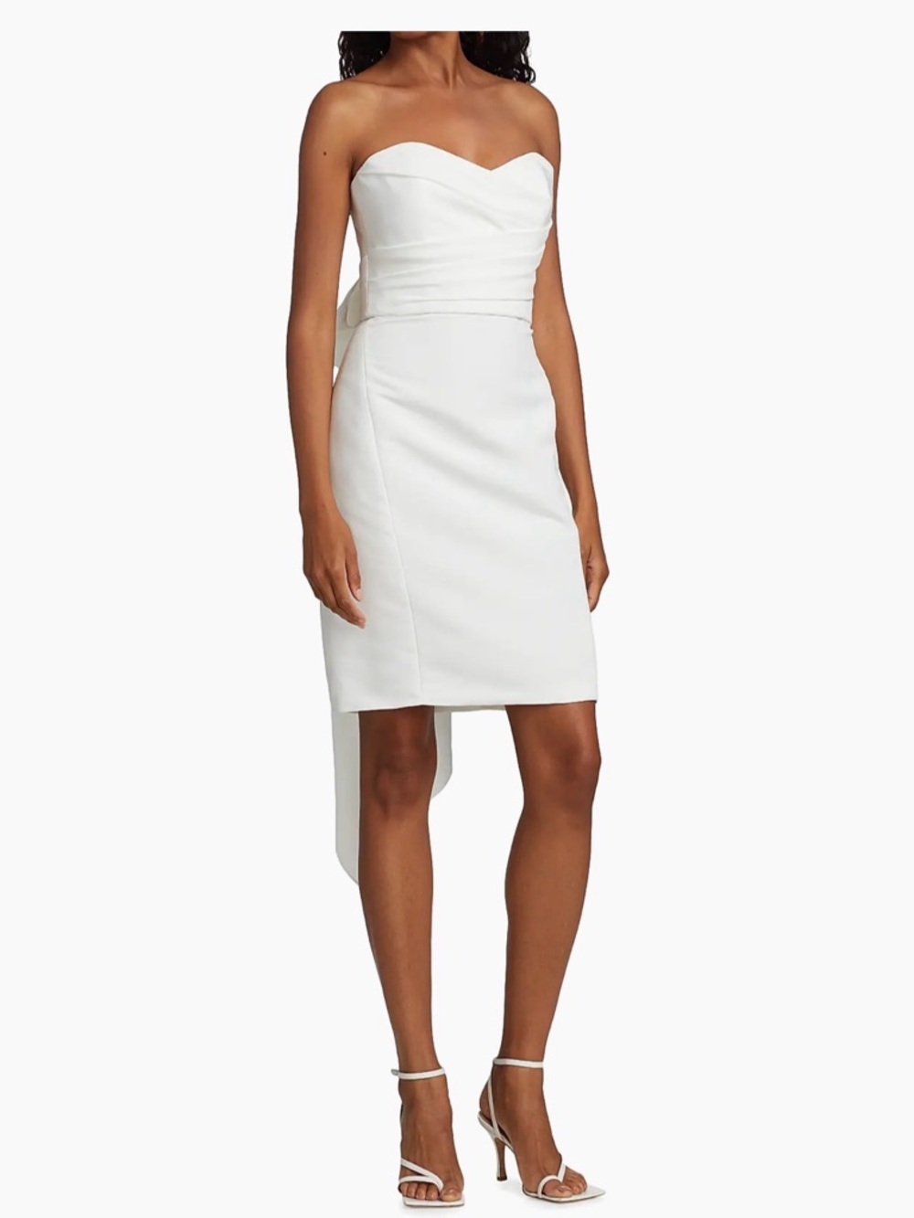 Amsale Strapless Silk Faille Bow Dress size 4 $395